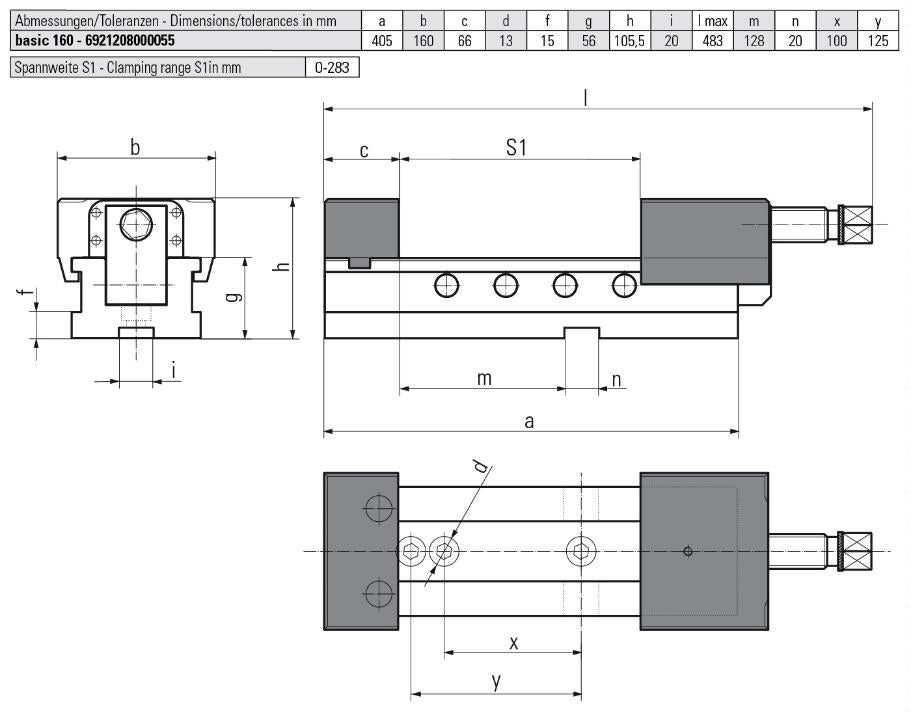 Maschinenschraubstock, gebraucht Allmatic Basic 160