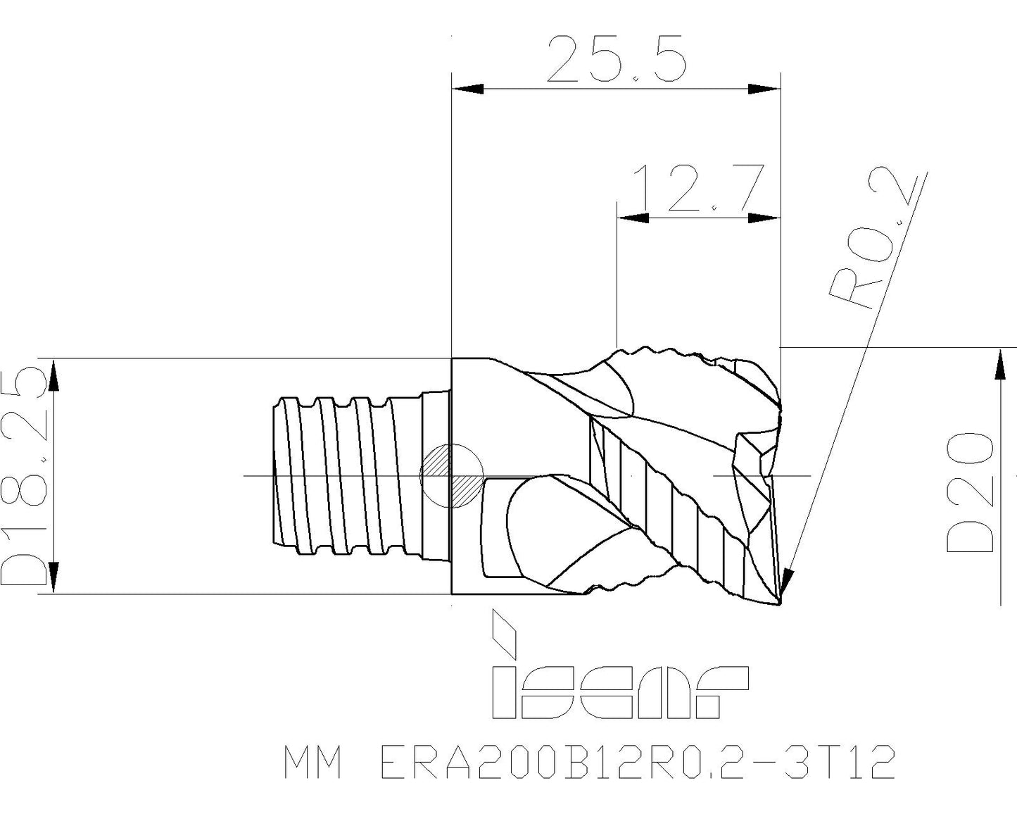 ISCAR Schrupp Fräsköpfe DM 20, Multi Master Gewinde T12 neu u gebraucht