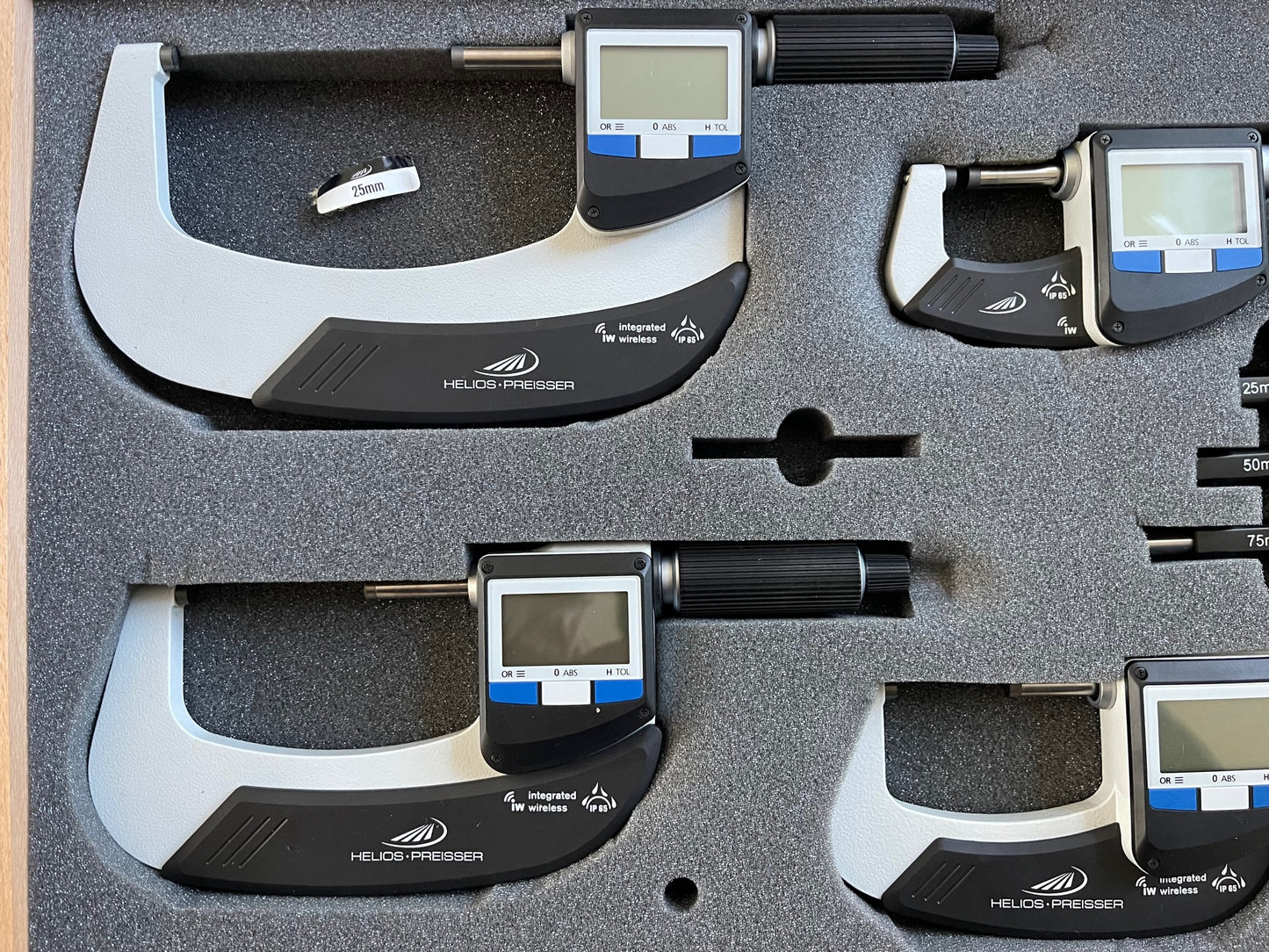 Bügelmessschrauben Satz digital, Helios Preisser 1866i, 0-100mm, neu