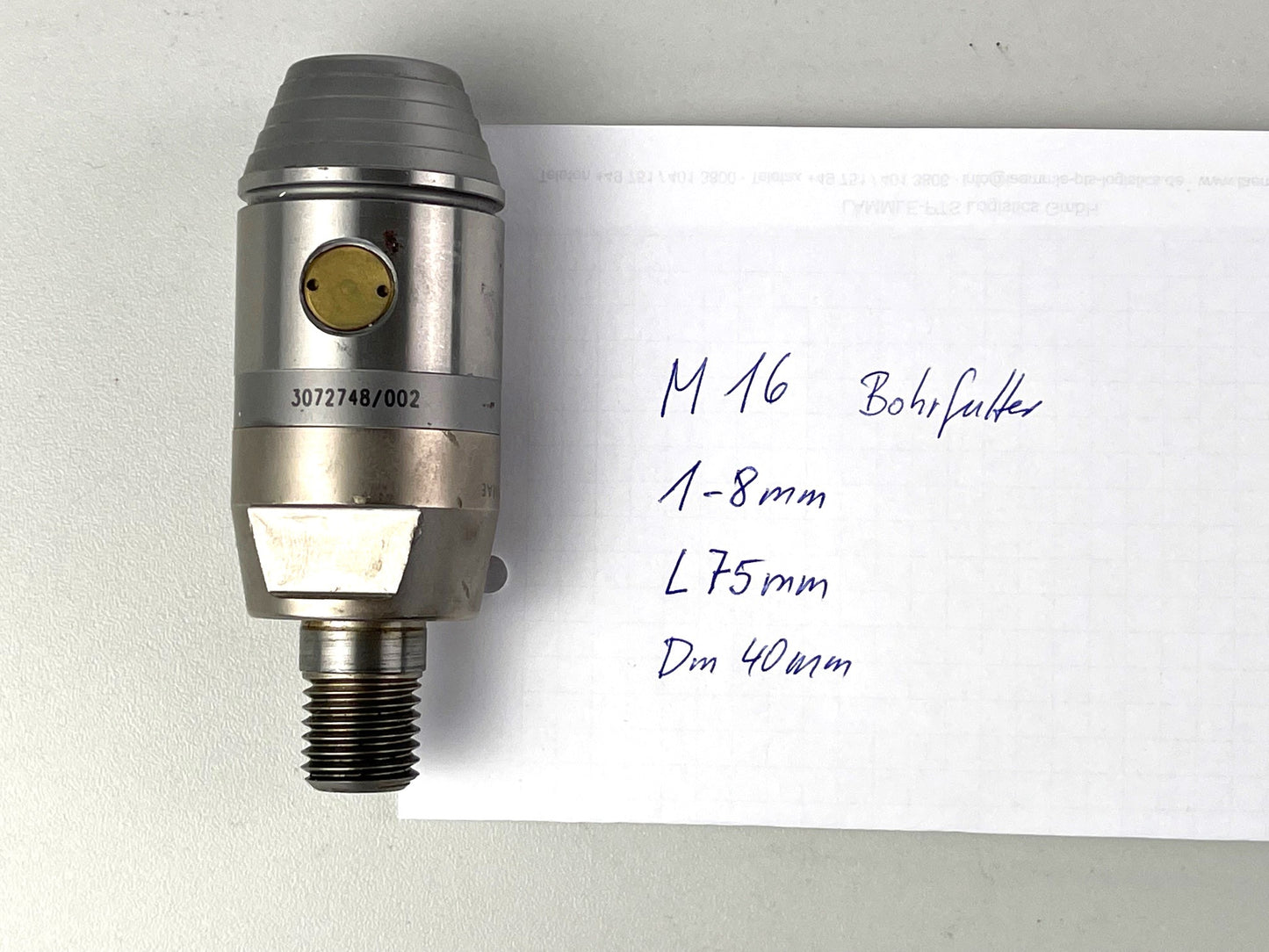 Kurz Bohrfutter M16 einschraubbar, 36x75mm, Präzisionsfutter, Schnellspann