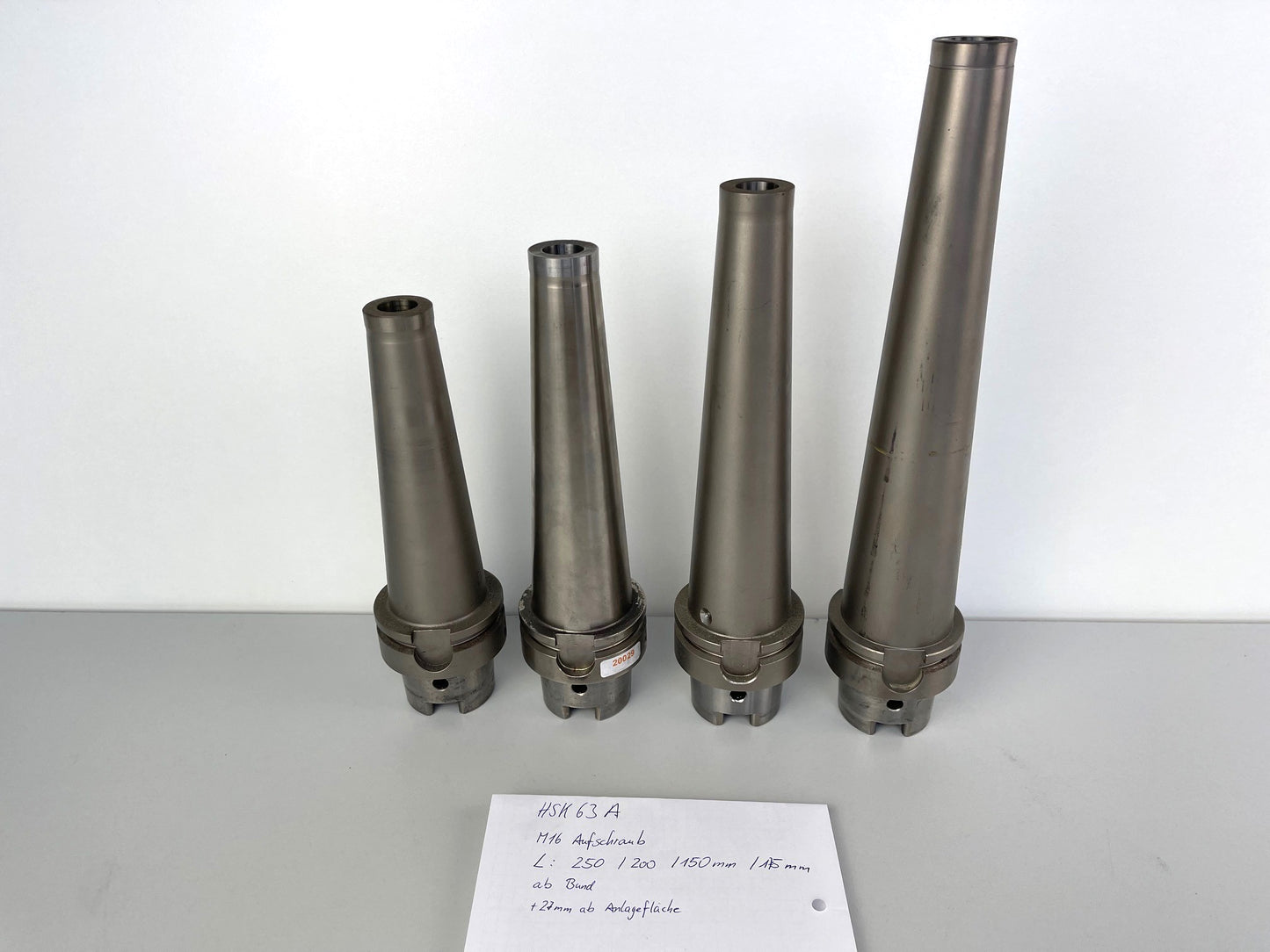 Einschraubaufnahmen M16 HSK 63A, diverse Längen 50 bis 250 mm