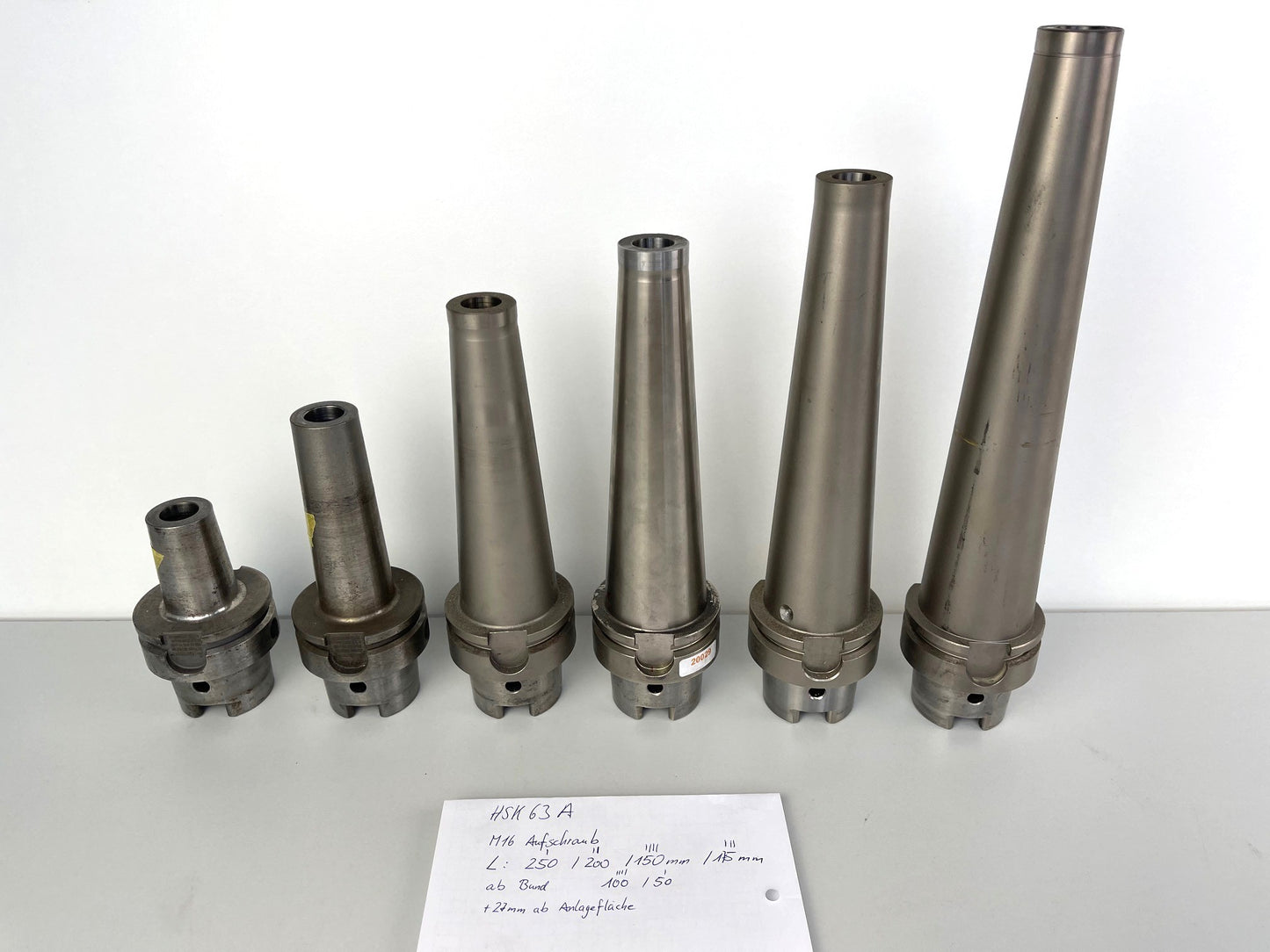 Einschraubaufnahmen M16 HSK 63A, diverse Längen 50 bis 250 mm