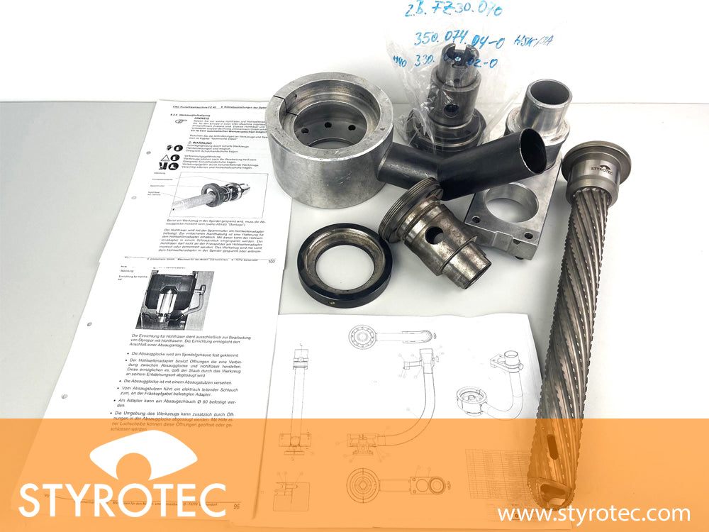 HSK 63A Adapter für Styropor Hohlfräswerkzeuge, original Zimmermann, gebraucht