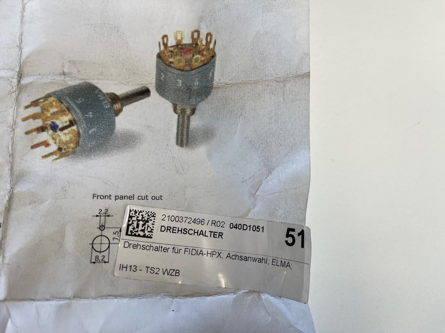 Drehschalter für Fidia Handpanel HPX 10