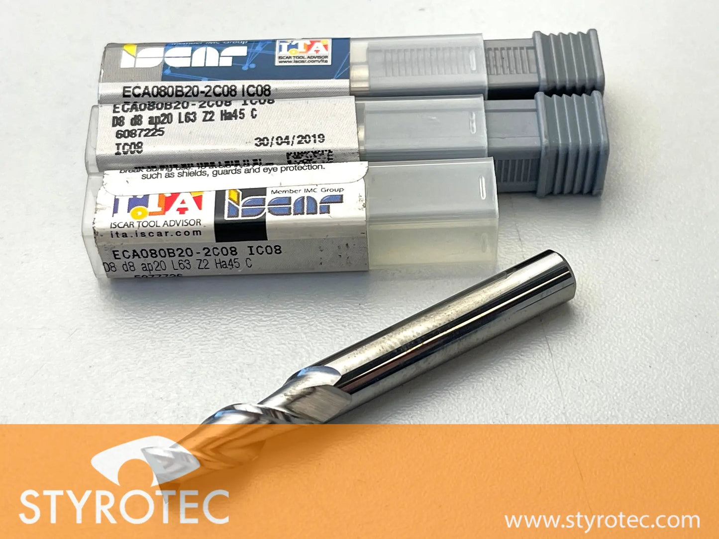 ISCAR Präzisions Vollhartmetall Schaftfräser Ø 8 mm R 0, 2-Schneider für Aluminiumbearbeitung