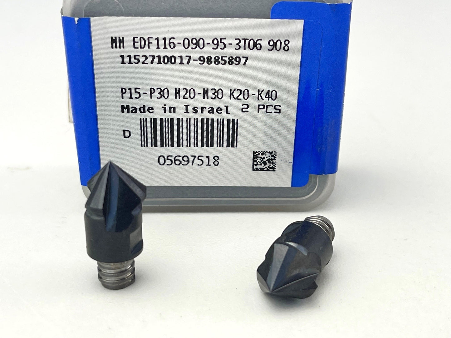 ISCAR Fasenfräser, Fräskopf Ø 11,6mm, T06 Gewinde, pro Paar