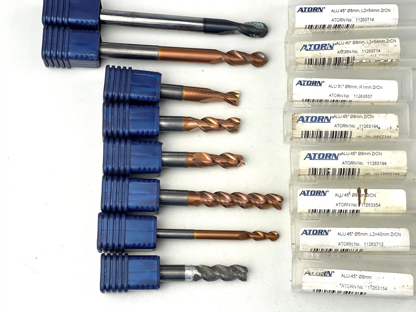 Konvolut gebrauchte VHM Fräser Atorn für Aluminiumbearbeitung 60344