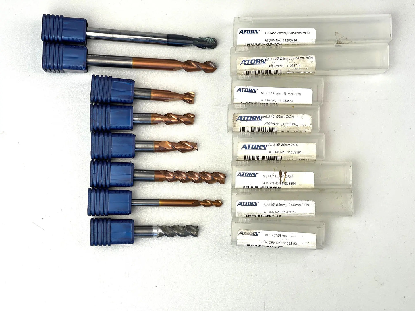 Konvolut gebrauchte VHM Fräser Atorn für Aluminiumbearbeitung 60344