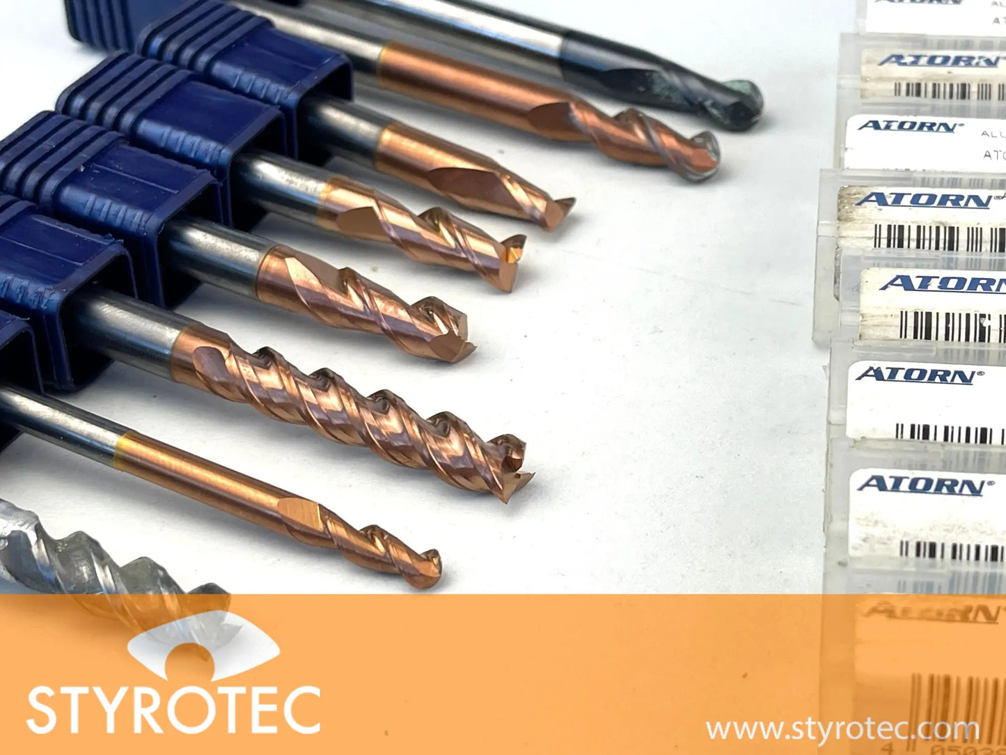Konvolut gebrauchte VHM Fräser Atorn für Aluminiumbearbeitung 60344