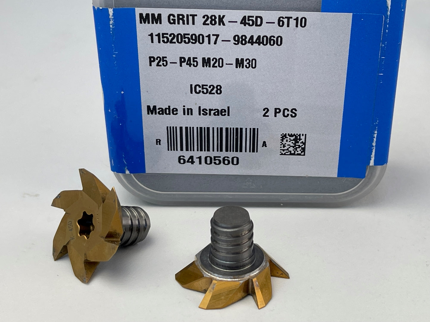 ISCAR Fasen- und Schwalbenschwanz Fräskopf Ø 27,7 mm, T10 Gewinde, pro Paar, gebraucht