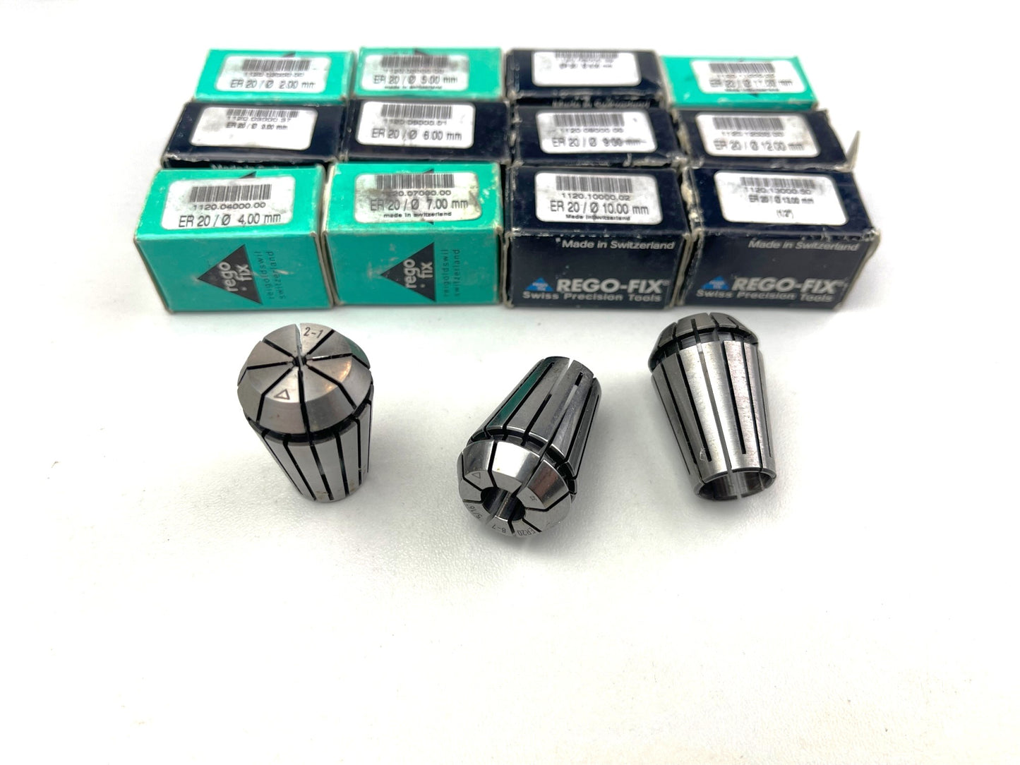 Spannzangenset ER 20, 1 - 12 mm, Rego Fix Standardausführung, neu, 12 tlg.