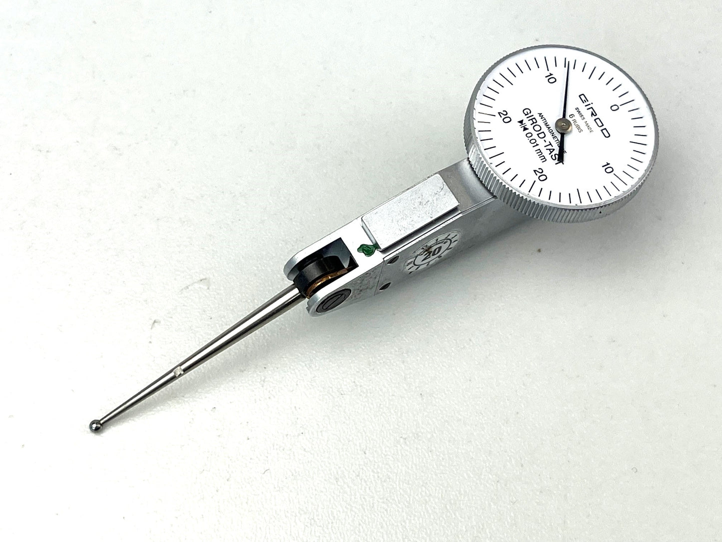 Fühlhebel Messgerät Girod, Tastarm 36,5mm, Gehäuse 29 mm, gebraucht
