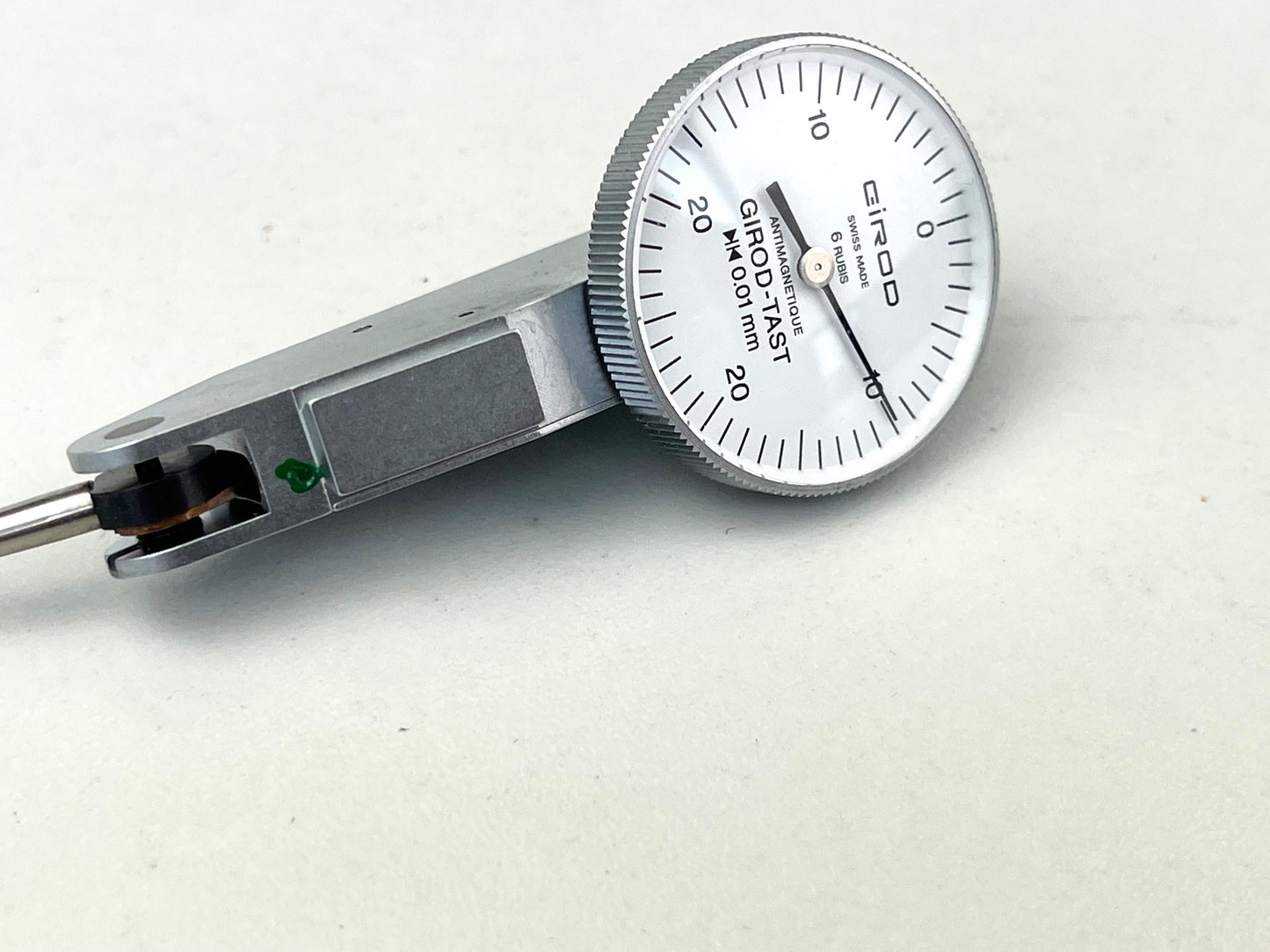 Fühlhebel Messgerät Girod, Tastarm 36,5mm, Gehäuse 29 mm, gebraucht