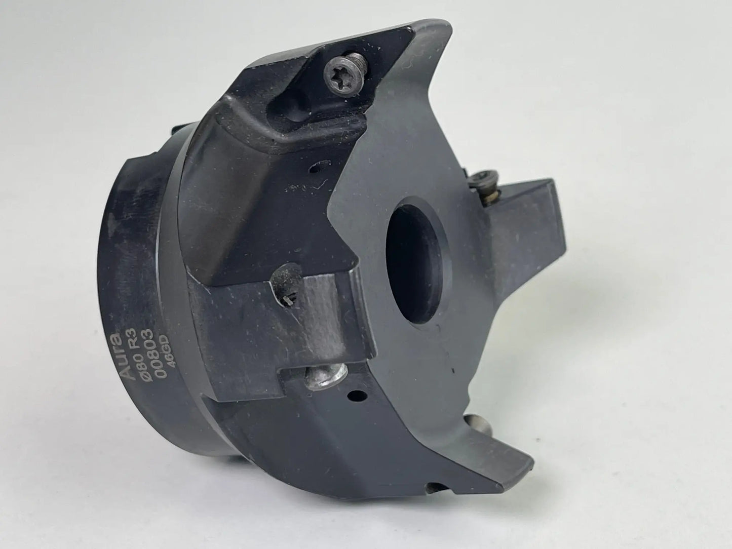 HSC Messerkopf von Aura, gebraucht, Ø 80 mm R3 00803, optional mit HSK63A Werkzeugaufnahme