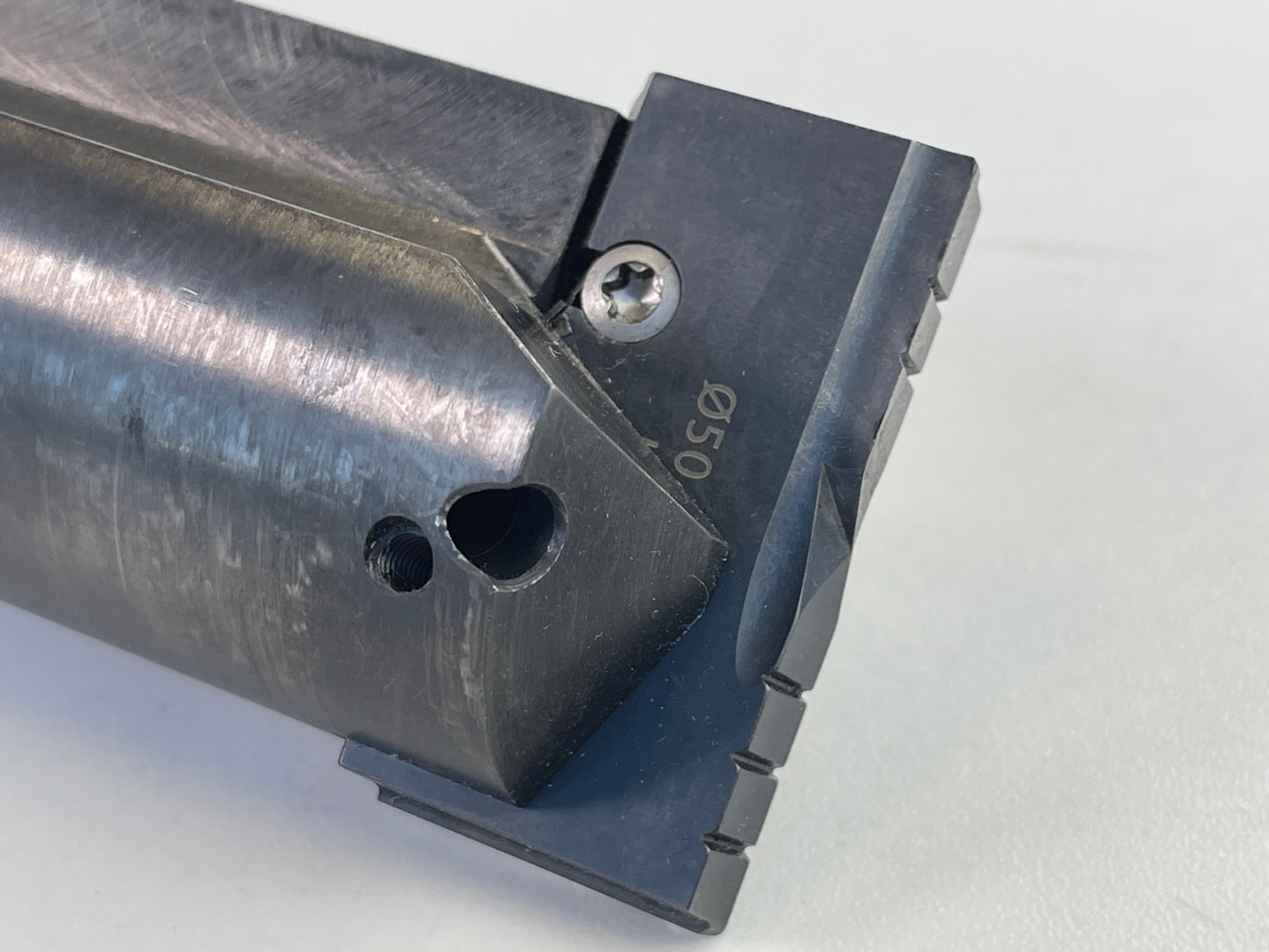 HSK 100A Tieflochbohrer Ø 50 mm, Wendeschneidplatten, Bohrtiefe ca. 400 mm, gebraucht