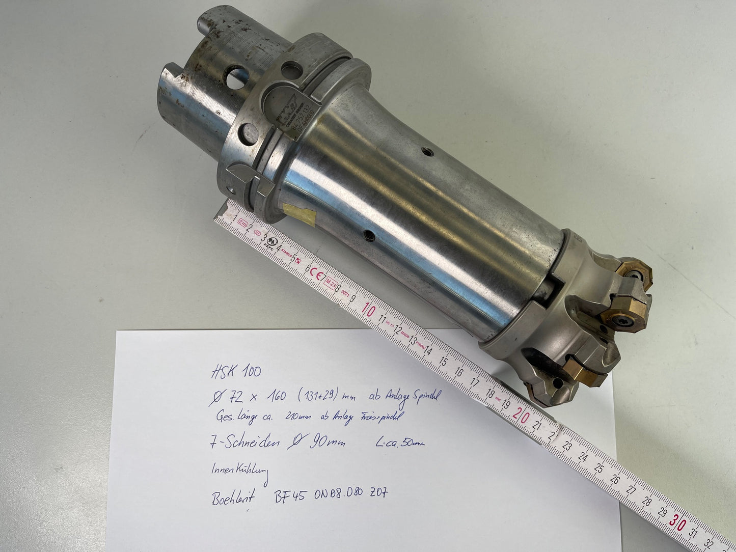HSK 100A Plan Aufsteckfräser Ø 80mm Boehlerit, L 160 mm gebraucht