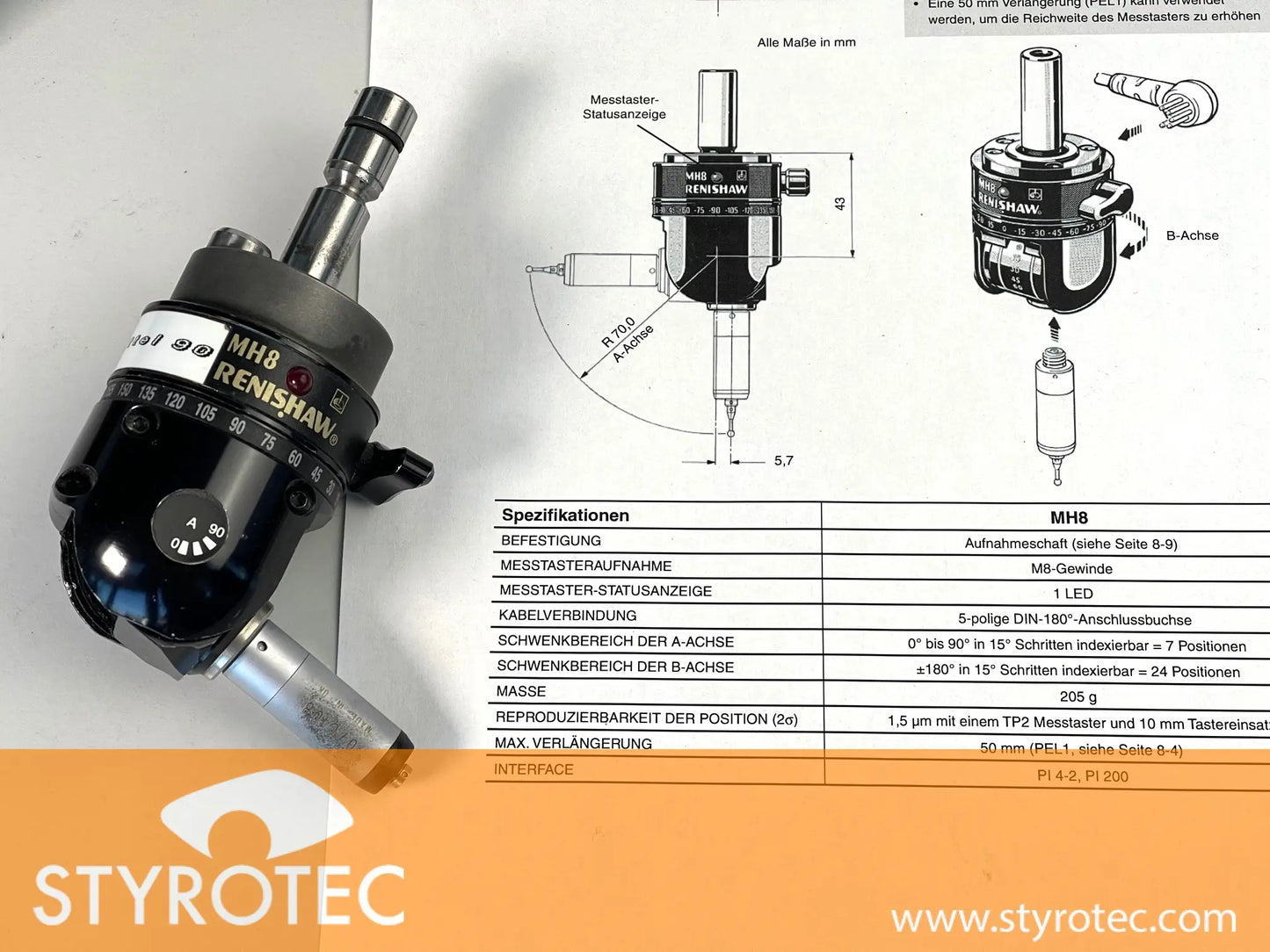 Renishaw MH8 Dreh Schwenkkopf gebraucht #60262
