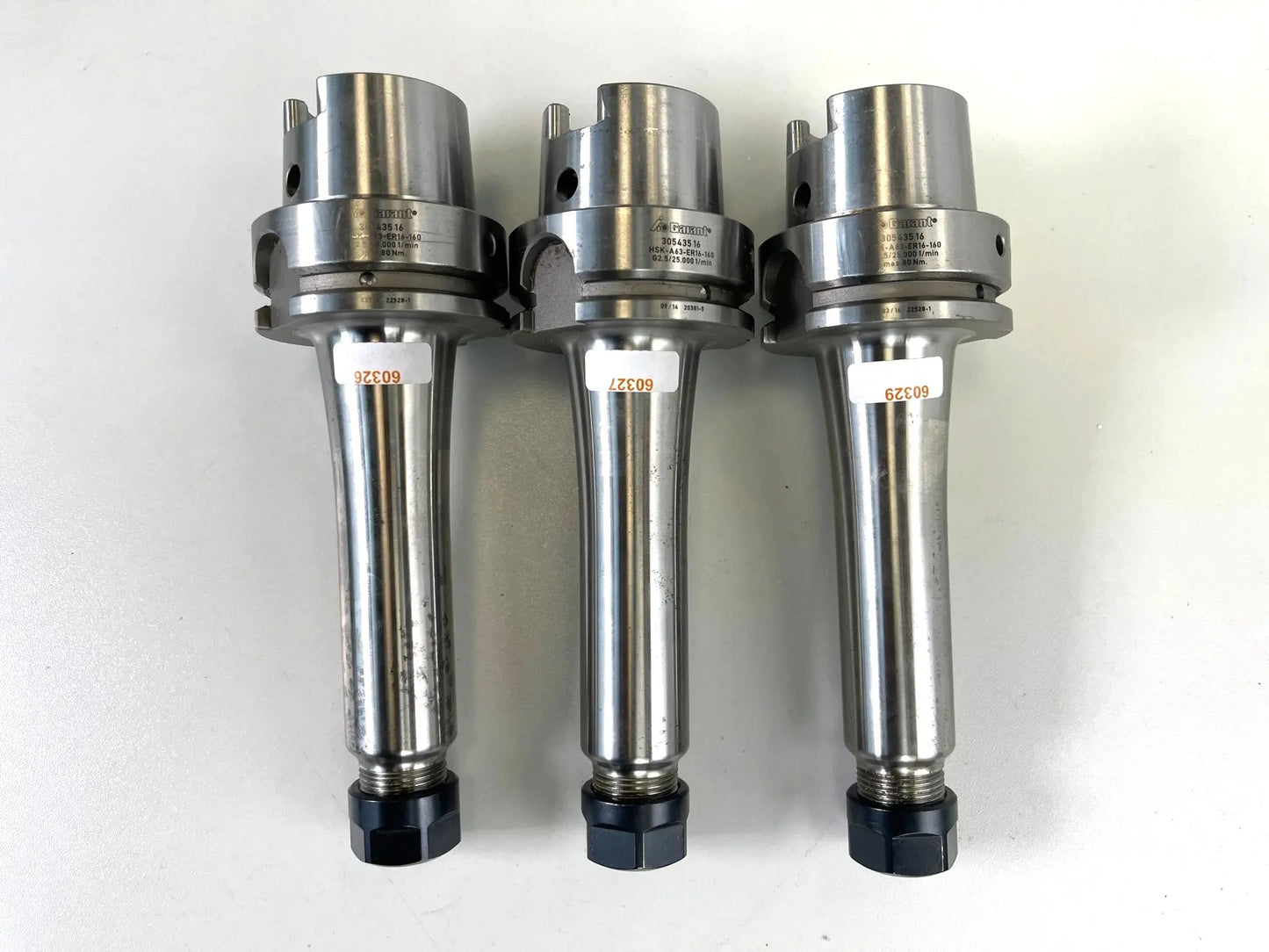 Spannzangenfutter ER 16 HSK 63A, L 100 und L 160, gebraucht Garant