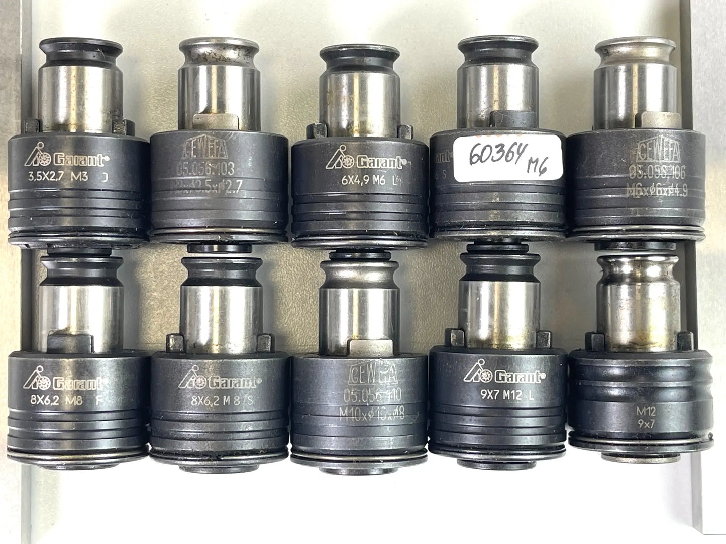 Gewinde schneiden Schnellwechsel Einsätze Ø19mm M3-12, Garant 335610, GEWEFA, Kelch
