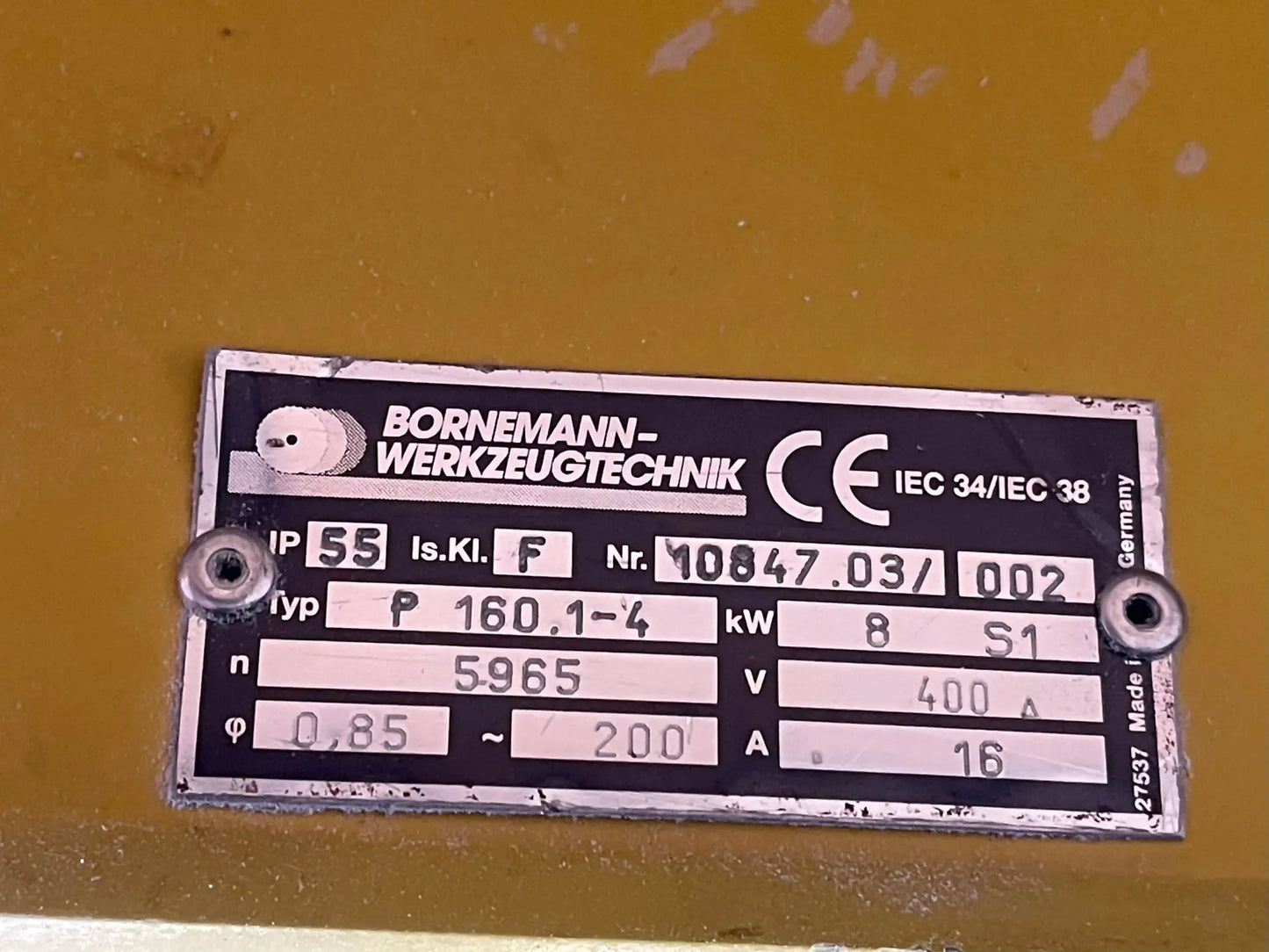 Styropor Hohl Frässpindel Bornemann P 160 überholt für CNC Maschinen BW