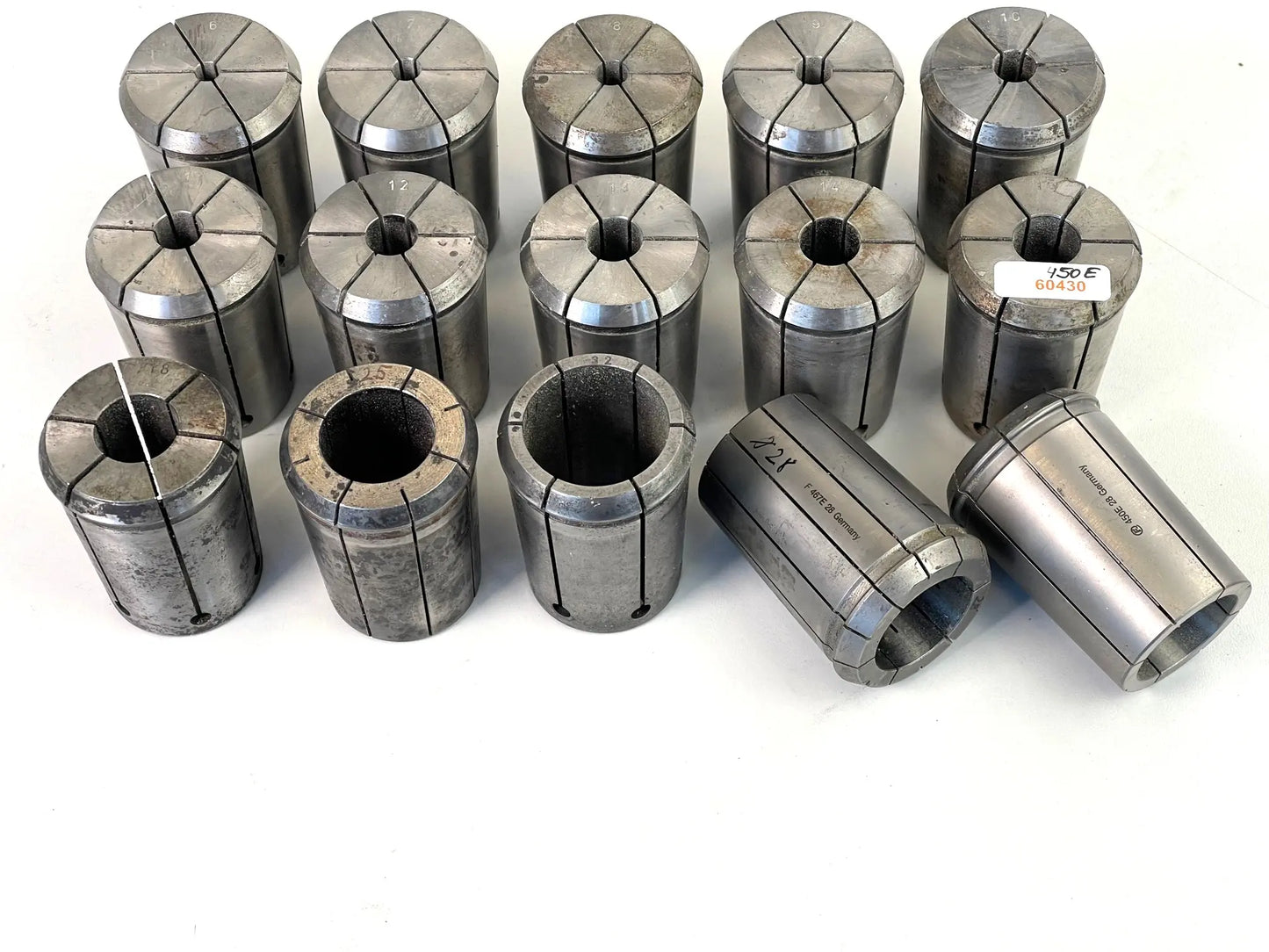 Spannzangen Set OZ 32 gebraucht, DM 6 bis 32 mm, 15 tlg. #60430