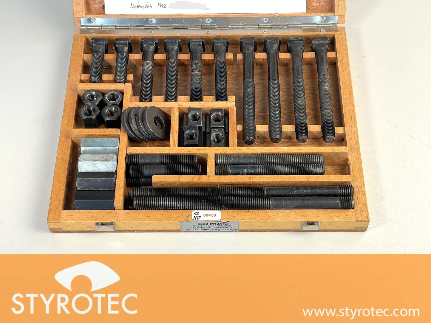 Spannschraubensatz T-Nuten 12/M12 amf, gebraucht 60450