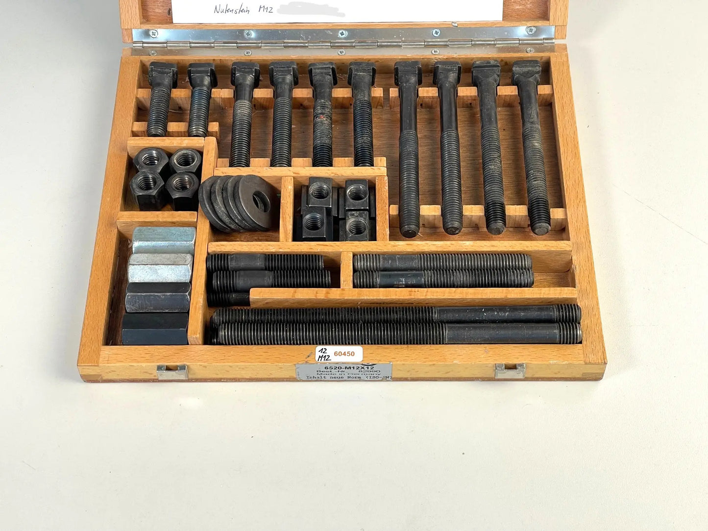 Spannschraubensatz T-Nuten 12/M12 amf, gebraucht 60450