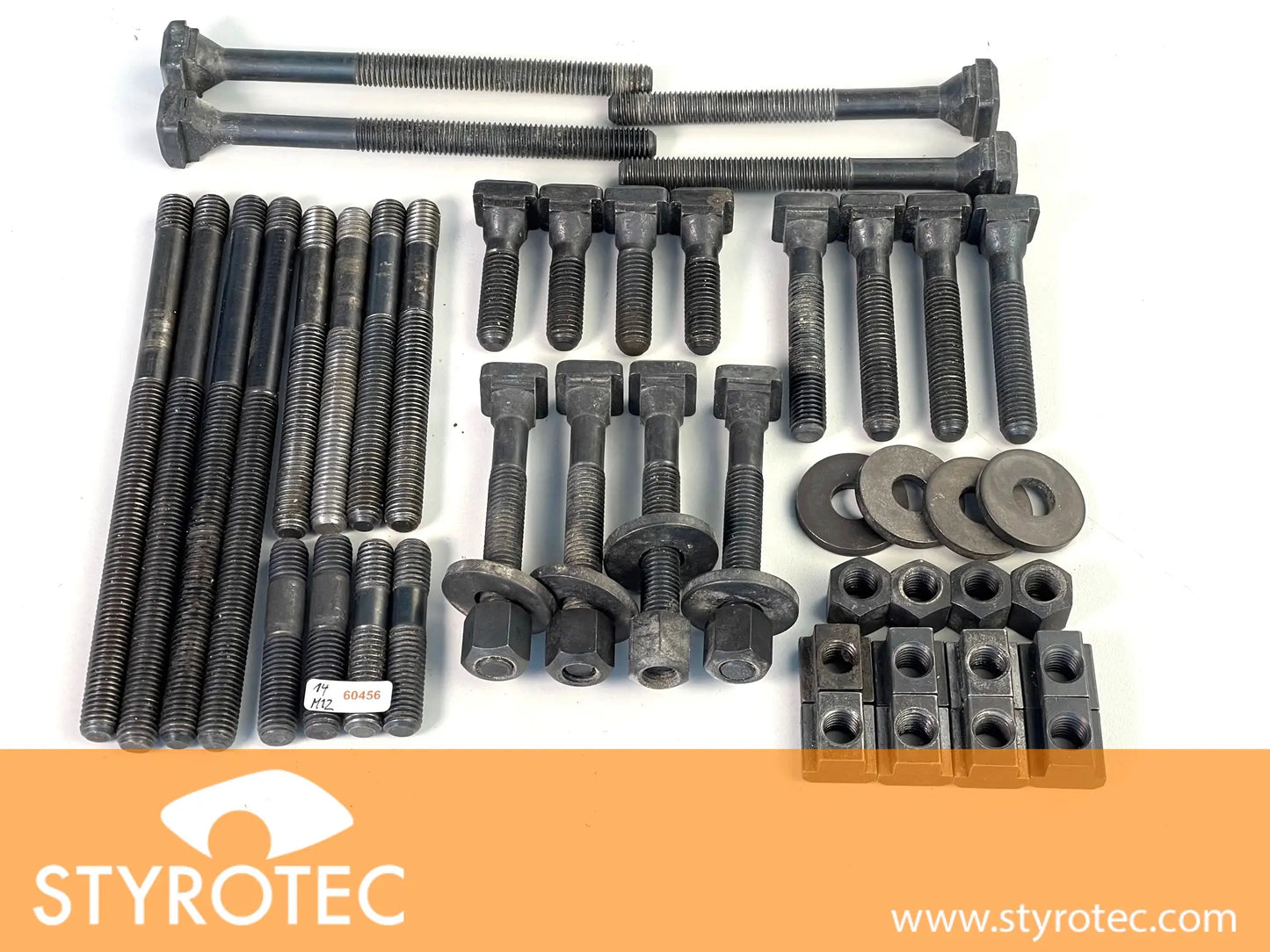 Spannschraubensatz T-Nuten 14/M12 amf, gebraucht 60456