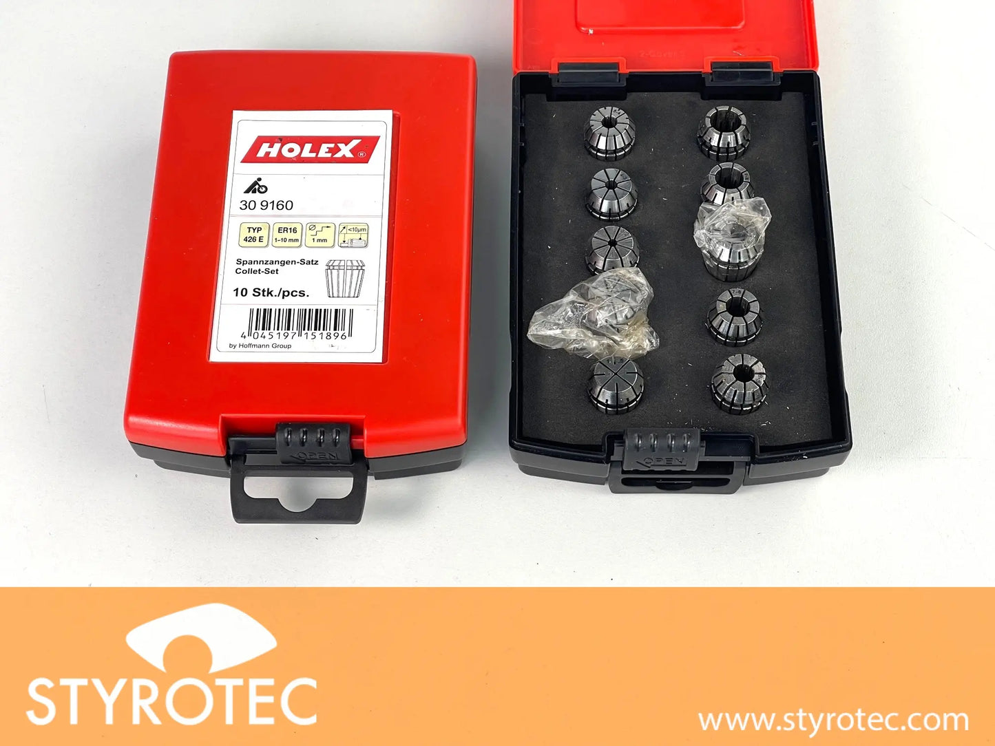 Spannzangen Satz ER 16, 1 - 10 mm, Holex # 309160, 10 tlg. gebraucht