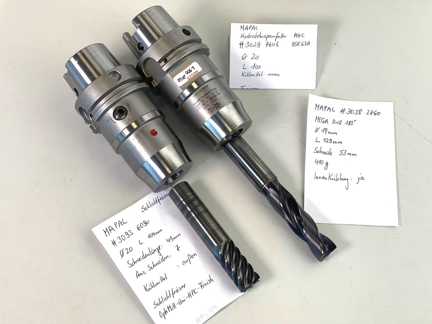 Hydrodehn Spannfutter MHC Ø 14, 16, 20 MAPAL, WTE, Atorn HSK 63A, neuwertig