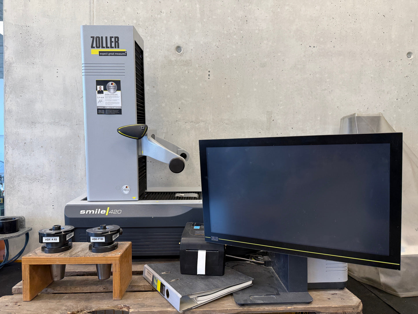 Zoller Smile 420T Werkzeug Voreinstellgerät aus 2018, HSK A63, HSK F63, SK40, SK50