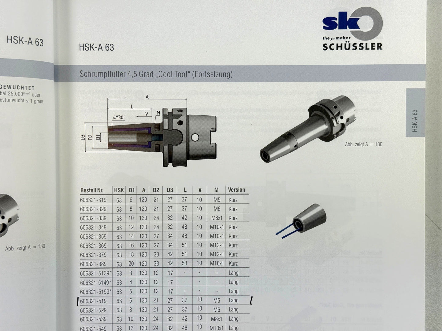 SK Schüssler Schrumpfaufnahmen HSK 63A Konvolut 22 Stück #60538
