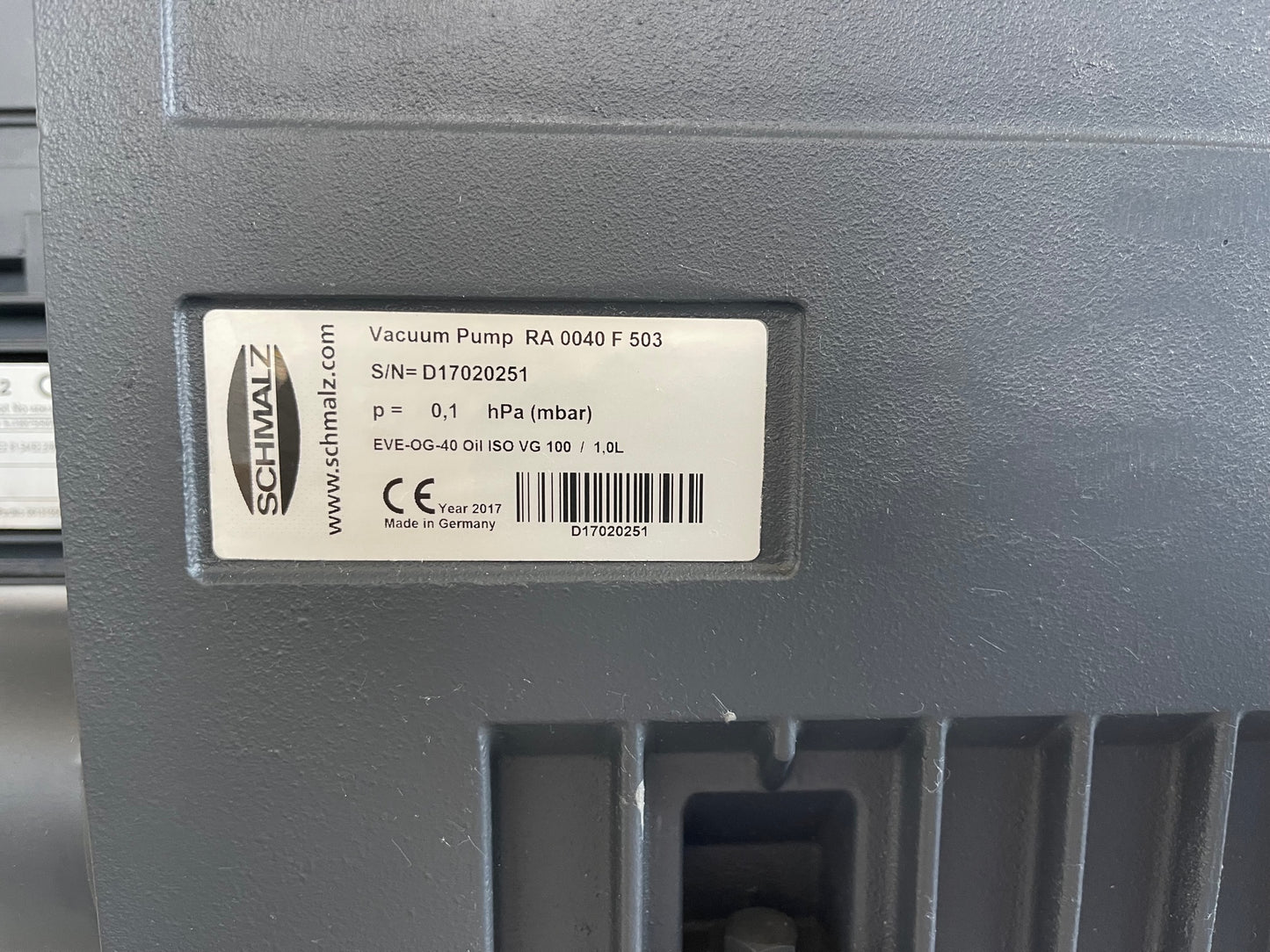 Vakuumpumpe mobil, Schmalz, VAGG 40 AC3 80, neuwertig