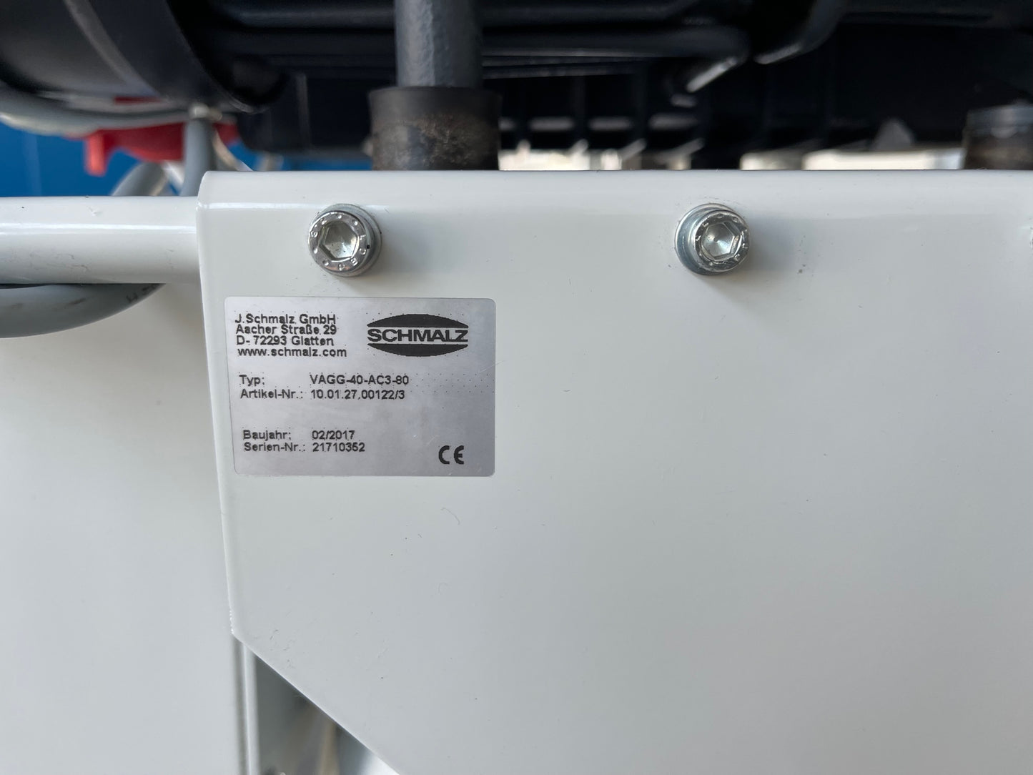 Vakuumpumpe mobil, Schmalz, VAGG 40 AC3 80, neuwertig
