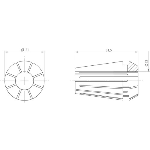 Spannzangenset ER 20, 1 - 12 mm, Rego Fix Standardausführung, neu, 12 tlg.