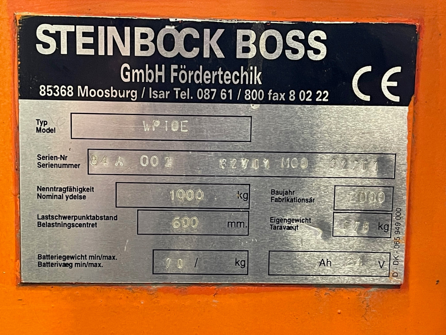 Elektro Hub Ameise Gelenkarm, Steinbock Bj. 2000, 1.000 KG Hubkraft