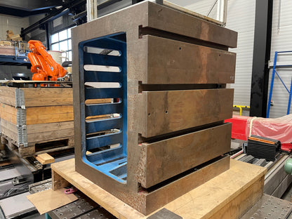 Guss Aufspannwürfel 800x700x600mm, T28 Nuten, gebraucht