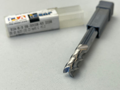 ISCAR Präzisions Vollhartmetall Schaftfräser Ø 8 mm R 0,2 für Aluminiumbearbeitung