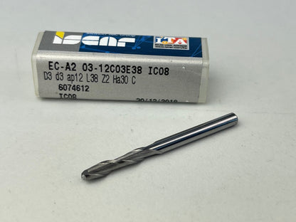 ISCAR Vollhartmetall Schaftfräser Ø 3mm, 2-Schneider