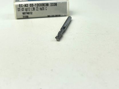 ISCAR Vollhartmetall Schaftfräser Ø 3mm, 2-Schneider