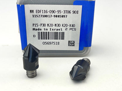 ISCAR Fasenfräser, Fräskopf Ø 11,6mm, T06 Gewinde, pro Paar