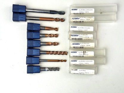 Konvolut gebrauchte VHM Fräser Atorn für Aluminiumbearbeitung 60344