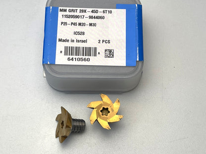 ISCAR Fasen- und Schwalbenschwanz Fräskopf Ø 27,7 mm, T10 Gewinde, pro Paar, gebraucht