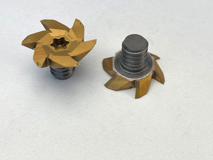 ISCAR Fasen- und Schwalbenschwanz Fräskopf Ø 27,7 mm, T10 Gewinde, pro Paar, gebraucht