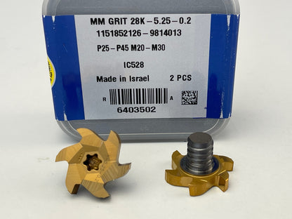 ISCAR Nuten Fräskopf Ø 27,7 mm, T10 Gewinde, pro Paar, gebraucht