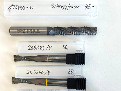 Schaftfräser VHM Schruppfräser Konvolut Ø 3,5 - 16 mm gebraucht #60261