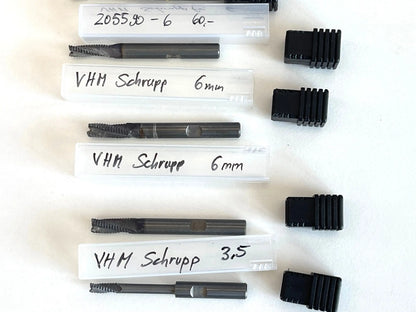 Schaftfräser VHM Schruppfräser Konvolut Ø 3,5 - 16 mm gebraucht #60261