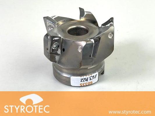 Eckfräser 90° für Aluminiumbearbeitung Ø 63mm, 5-Schneiden, Tungaloy TPV16, gebraucht