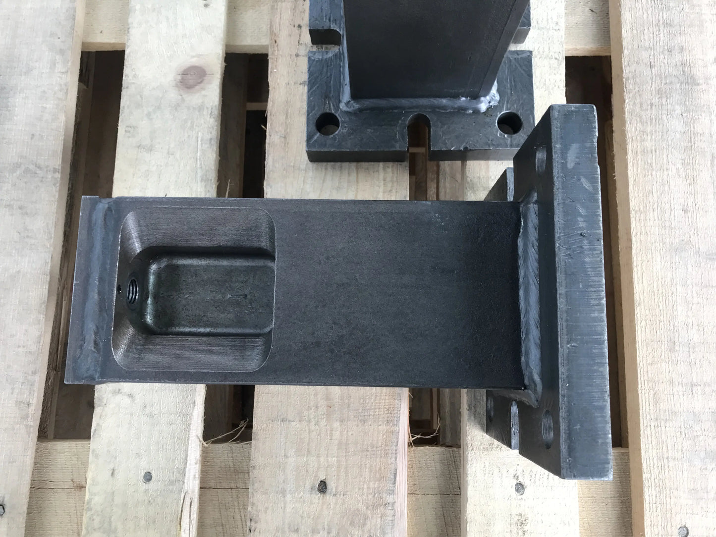 Aufspann Säulen massiv Stahl H 320, 120x120mm gebraucht