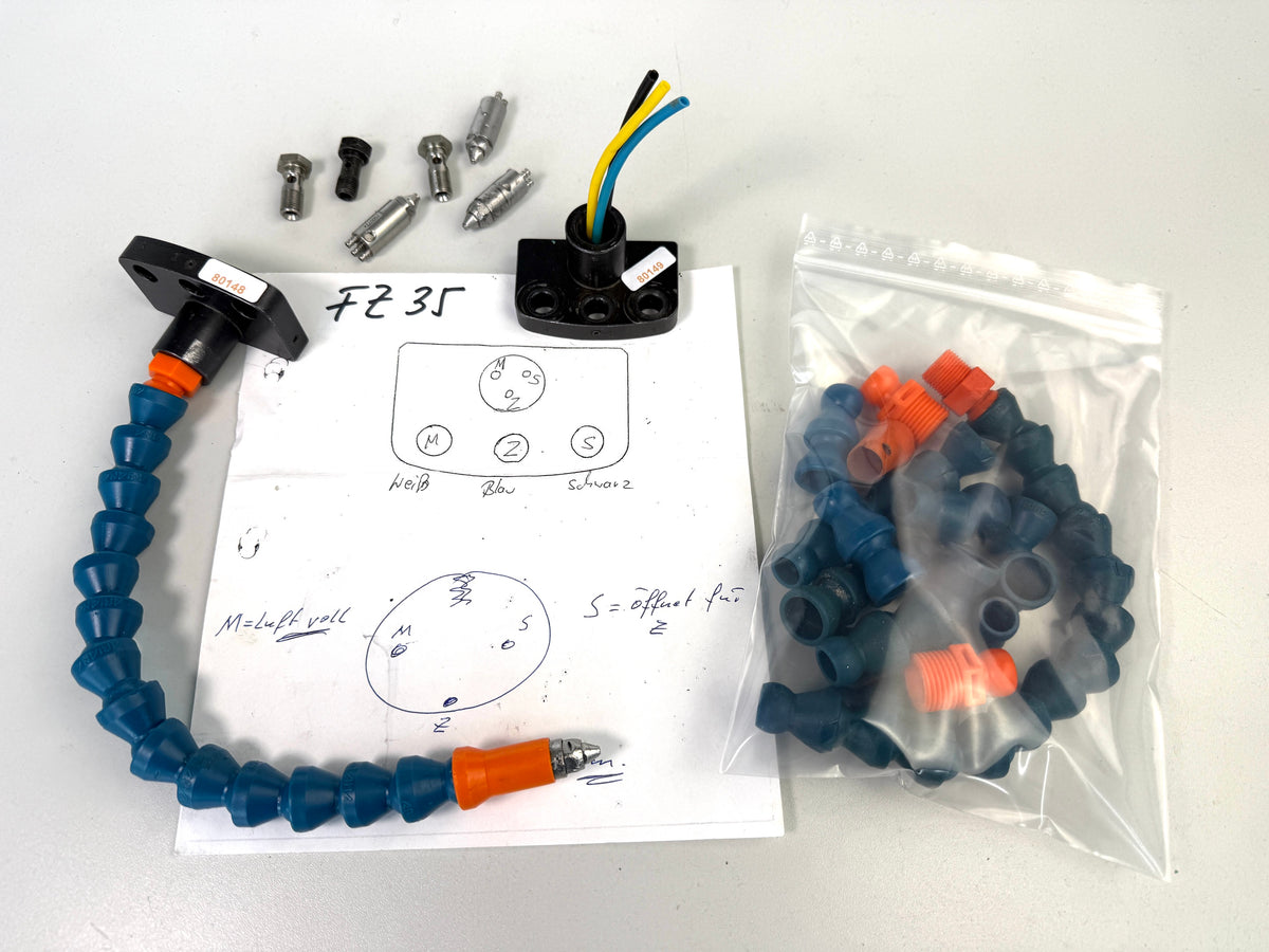 Zimmermann FZ 30 u 35, MMS und Blasluftanschlüsse am Fräskopf